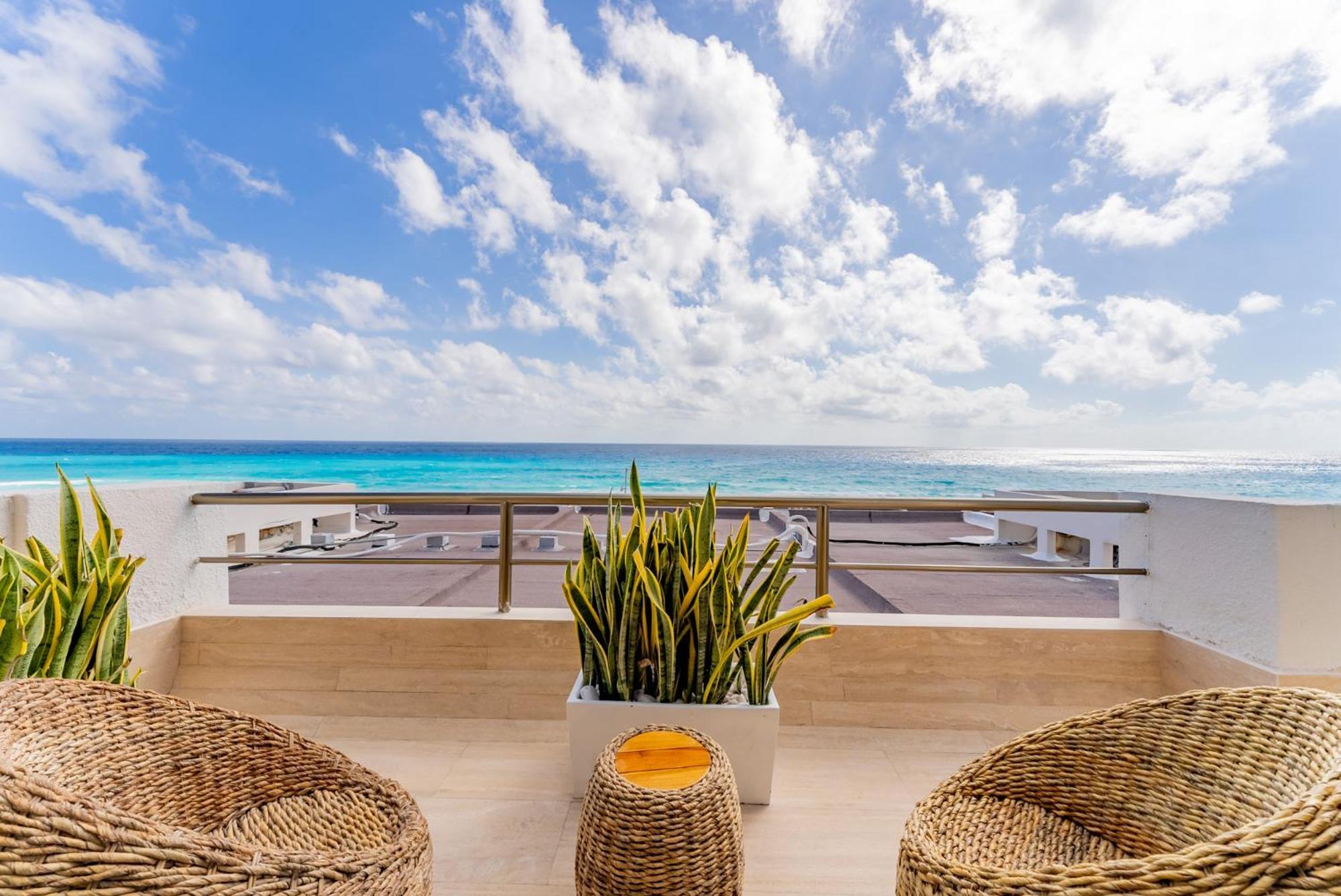 Amazing Caribbean Ocean View At Villas Marlin In Cancun Cancún Exterior foto