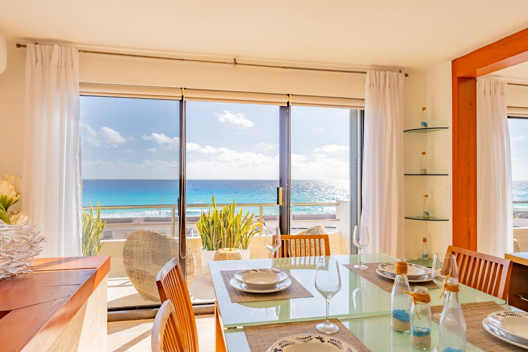 Amazing Caribbean Ocean View At Villas Marlin In Cancun Cancún Exterior foto